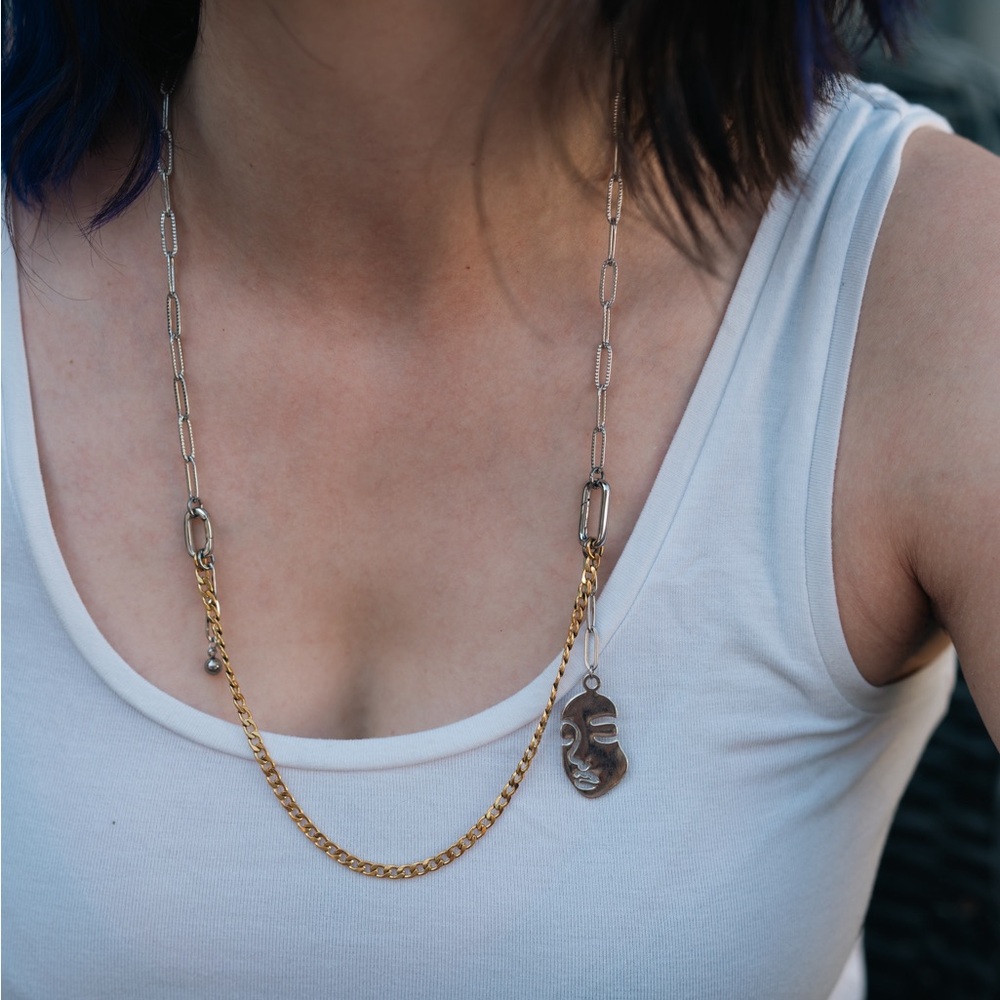 Modular Two Tone 2in1 mixed metal with gold and silver clasps and charms